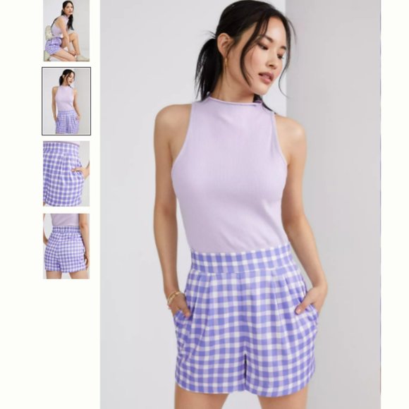 Anthropologie Pants - NWT Anthropologie Hutch Pleated Gingham Shorts